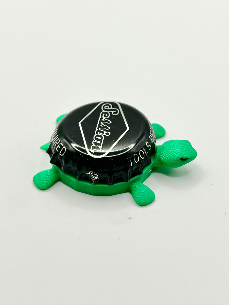 Full Sail Session (Black) - Bottle Cap Magnet Turtle Shell Shocked Art