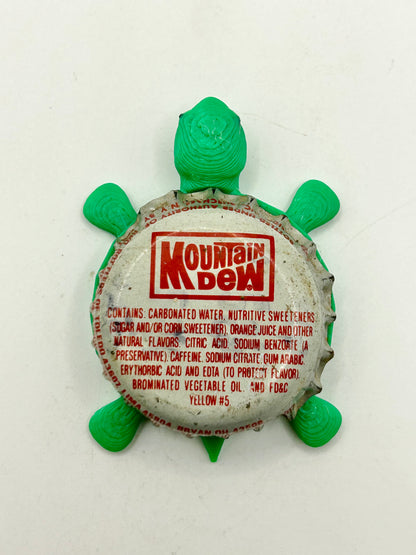 Mountain Dew (Vintage Red, Rectangle) - Bottle Cap Magnet Turtle Shell Shocked Art
