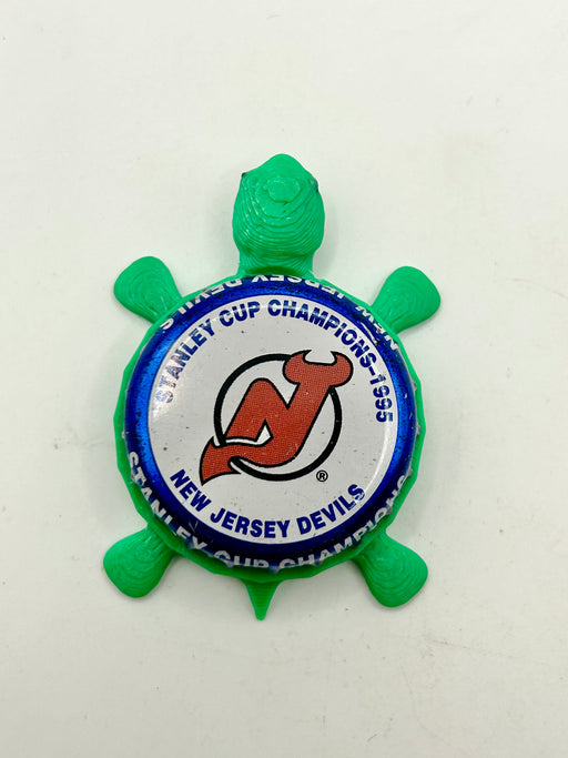 New Jersey Devils Stanley Cup Champions (1995) - Bottle Cap Magnet Turtle Shell Shocked Art