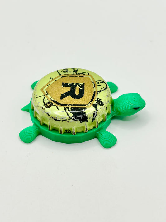 Redd’s Hard Cider (Light Green) - Bottle Cap Magnet Turtle