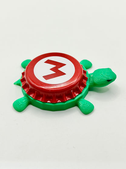 Mario - Bottle Cap Magnet Turtle Shell Shocked Art