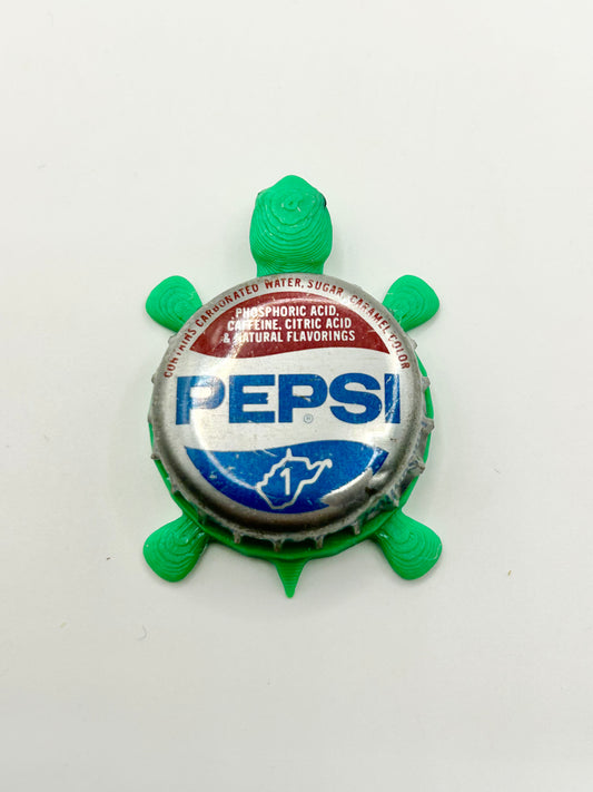 Pepsi (1970s WV Version) - Bottle Cap Magnet Turtle