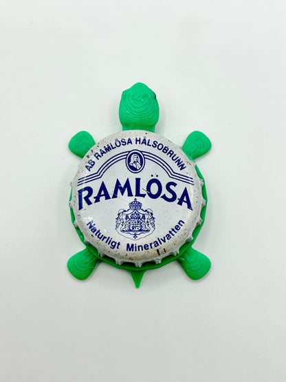 Ramlosa Water (Vintage) - Bottle Cap Magnet Turtle Shell Shocked Art