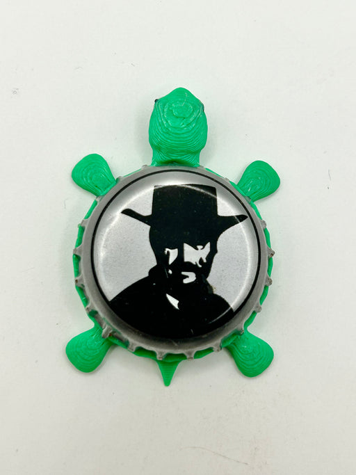 Lonerider Brewing (Clint Eastwood) - Bottle Cap Magnet Turtle Shell Shocked Art