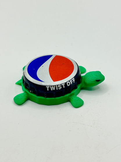 Pepsi Logo (Twist Off Text) - Bottle Cap Magnet Turtle Shell Shocked Art
