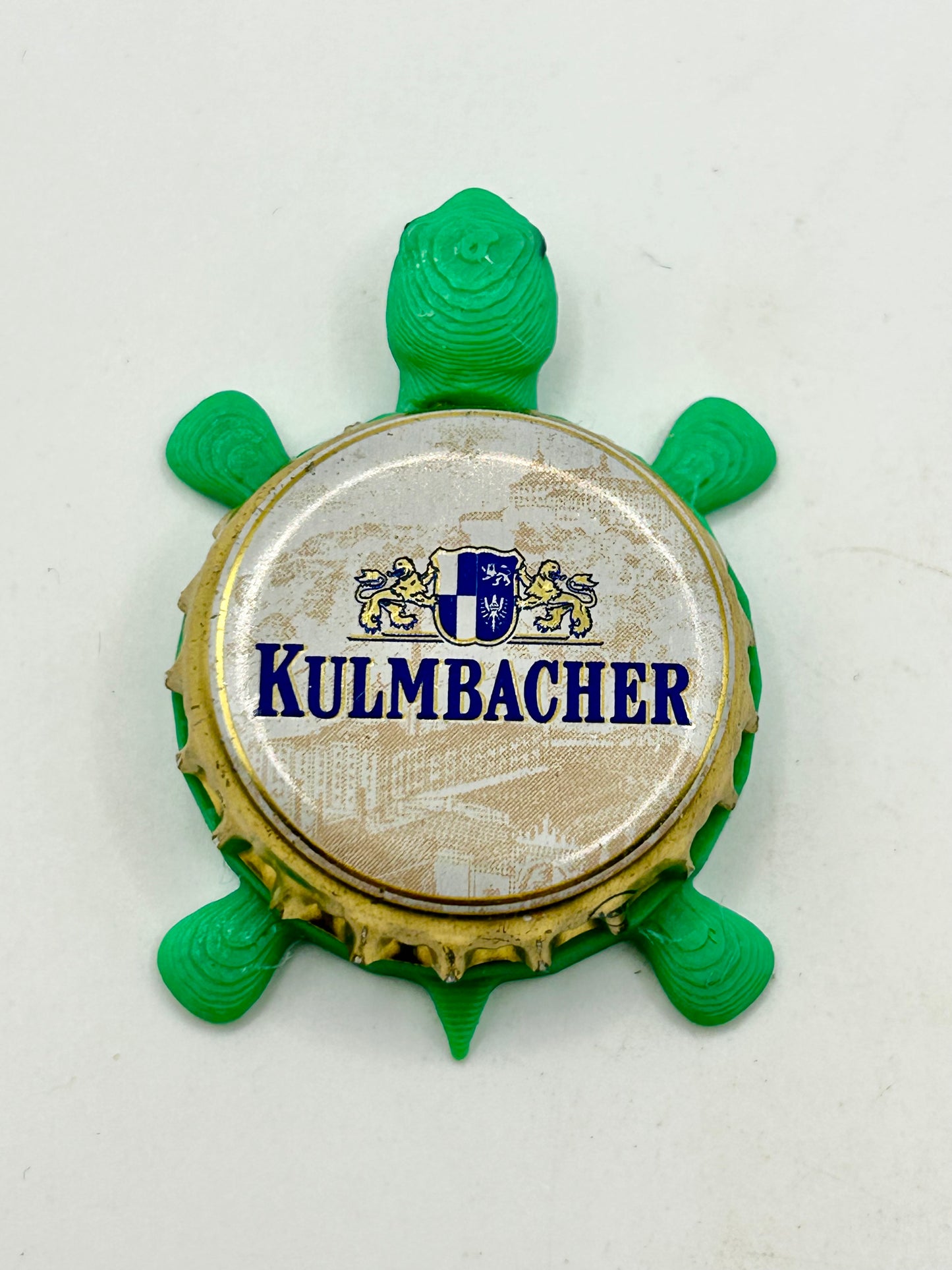 Kulmbacher - Bottle Cap Magnet Turtle Shell Shocked Art