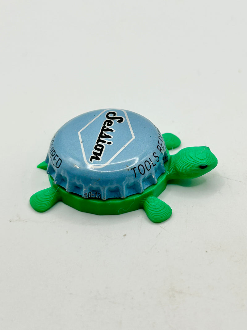 Full Sail Session (Blue) - Bottle Cap Magnet Turtle Shell Shocked Art