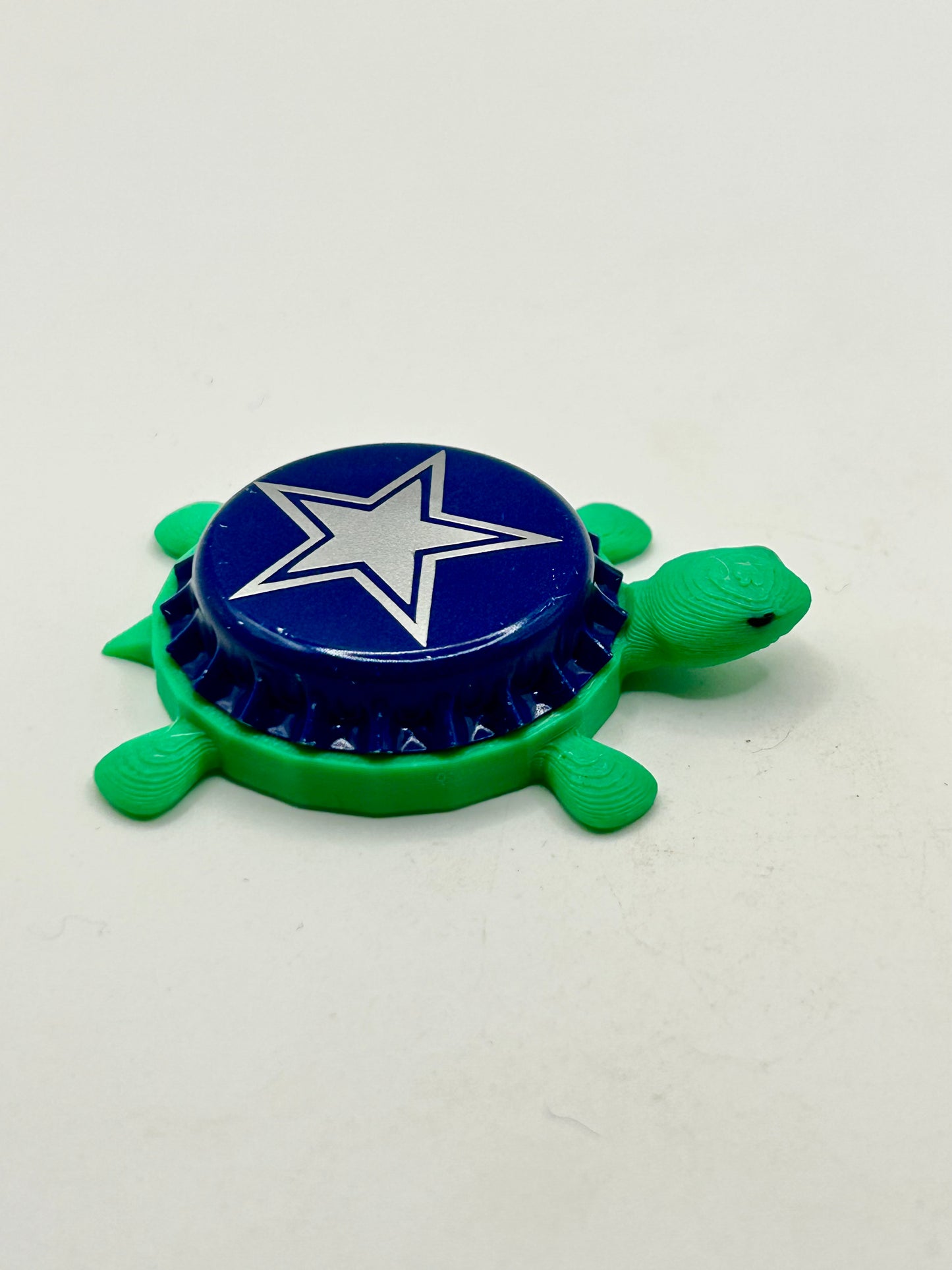 Dallas Cowboys Star - Bottle Cap Magnet Turtle Shell Shocked Art