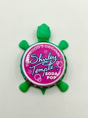 Shirley Temple Soda Pop - Bottle Cap Magnet Turtle Shell Shocked Art