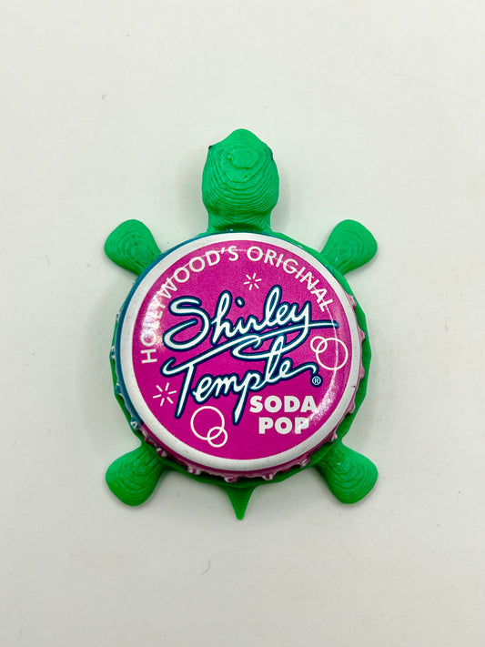 Shirley Temple Soda Pop - Bottle Cap Magnet Turtle