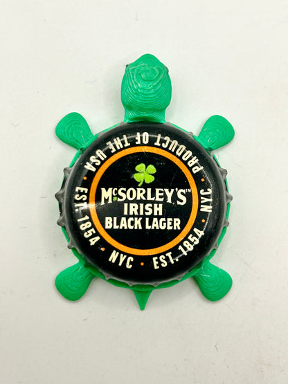 McSorley’s Irish Black Lager - Bottle Cap Magnet Turtle Shell Shocked Art
