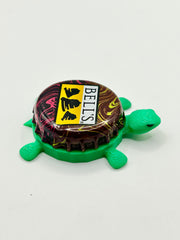 Bell's Beer (Incessant Double New England IPA) - Bottle Cap Magnet Turtle Shell Shocked Art