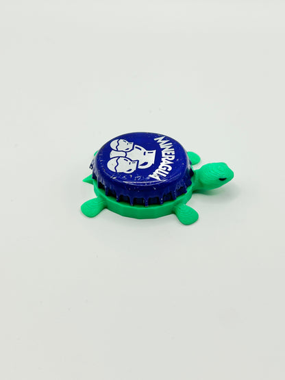 Mineragua - Bottle Cap Magnet Turtle Shell Shocked Art