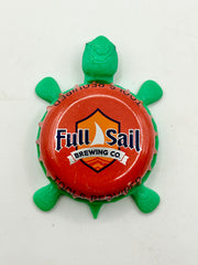Full Sail Brewing Co (Red) - Bottle Cap Magnet Turtle Shell Shocked Art