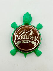 Boulder Beer (Vintage Brown, Porter) - Bottle Cap Magnet Turtle Shell Shocked Art