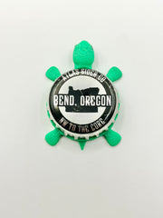 Atlas Cider - Bottle Cap Magnet Turtle Shell Shocked Art