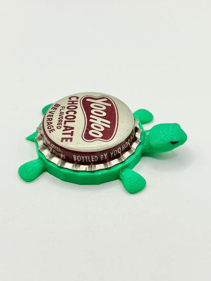 YooHoo Chocolate Beverage - Bottle Cap Magnet Turtle Shell Shocked Art