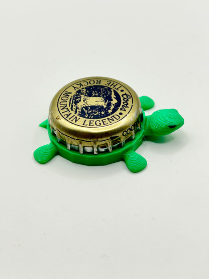 Coors - The Rocky Mountain Legend - Bottle Cap Magnet Turtle Shell Shocked Art