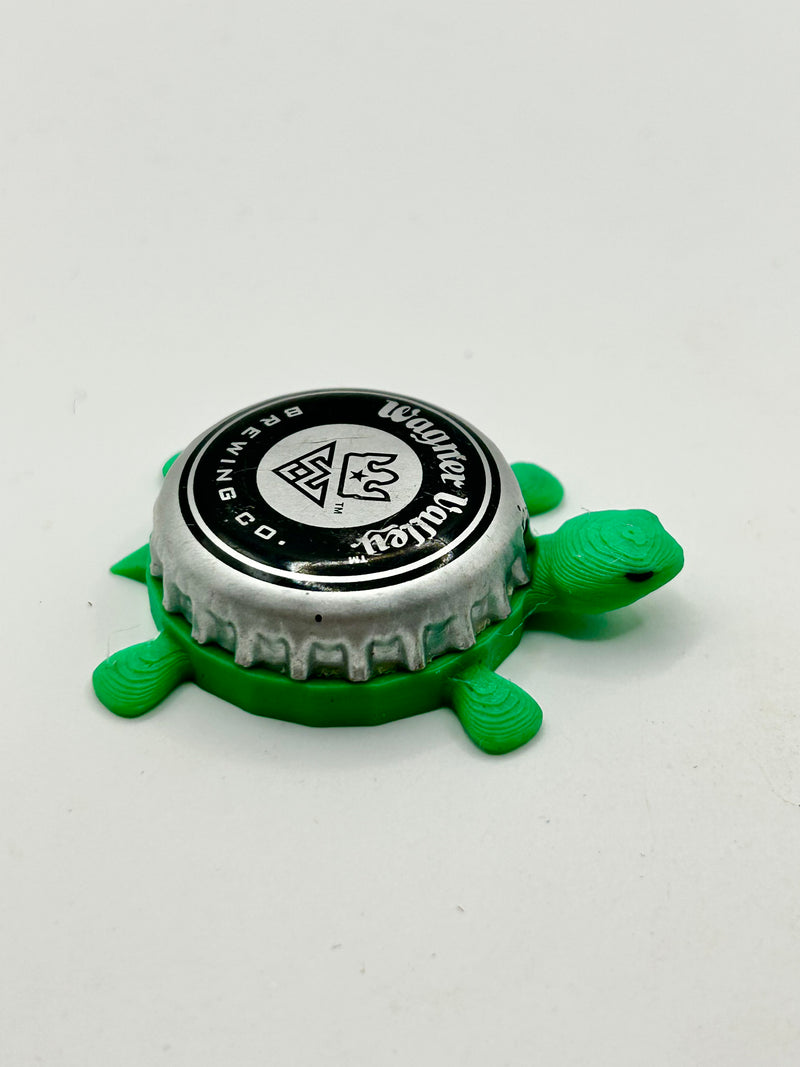 Wagner Valley Brewing - Bottle Cap Magnet Turtle Shell Shocked Art