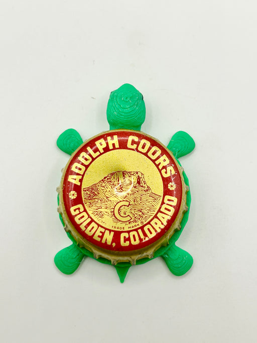 Adolph Coors - Bottle Cap Magnet Turtle Shell Shocked Art