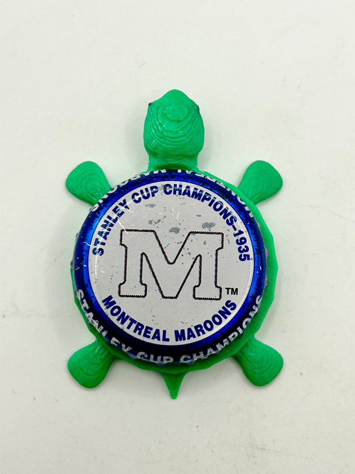 Montreal Maroons Stanley Cup Champions (1935) - Bottle Cap Magnet Turtle Shell Shocked Art
