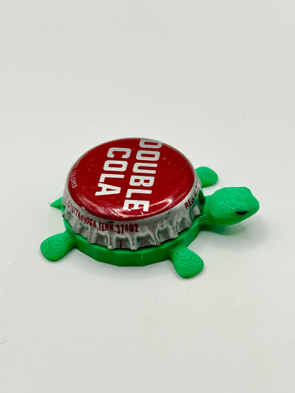 Double Cola - Bottle Cap Magnet Turtle Shell Shocked Art