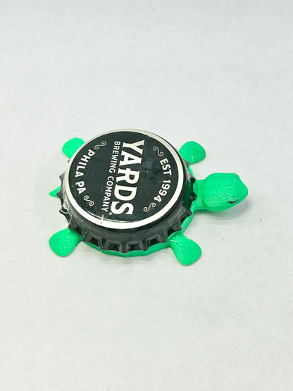 Yards Brewing - Bottle Cap Magnet Turtle Shell Shocked Art