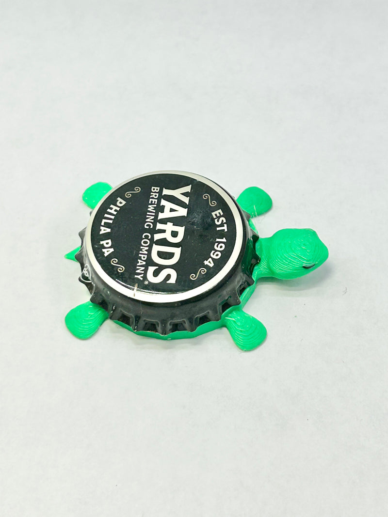 Yards Brewing - Bottle Cap Magnet Turtle Shell Shocked Art