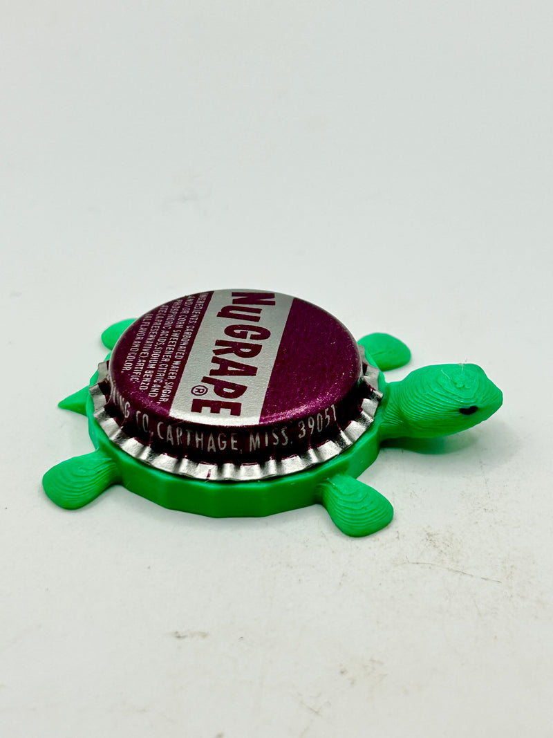 Nugrape Grape Soda - Bottle Cap Magnet Turtle (Copy) Shell Shocked Art