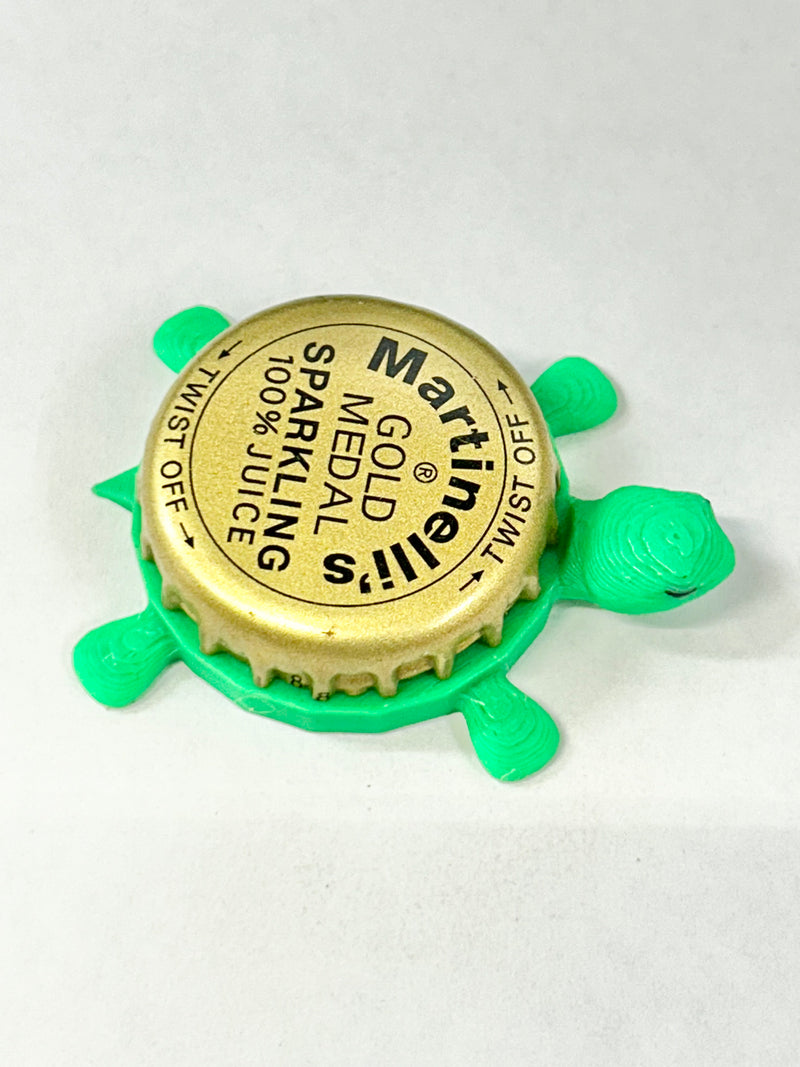 Martinelli’s Sparkling Juice - Bottle Cap Magnet Turtle Shell Shocked Art
