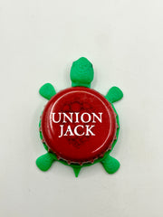 Union Jack (Vintage) - Firestone Walker Brewing - Bottle Cap Magnet Turtle Shell Shocked Art