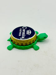 Coronita Cerveza - Bottle Cap Magnet Turtle Shell Shocked Art