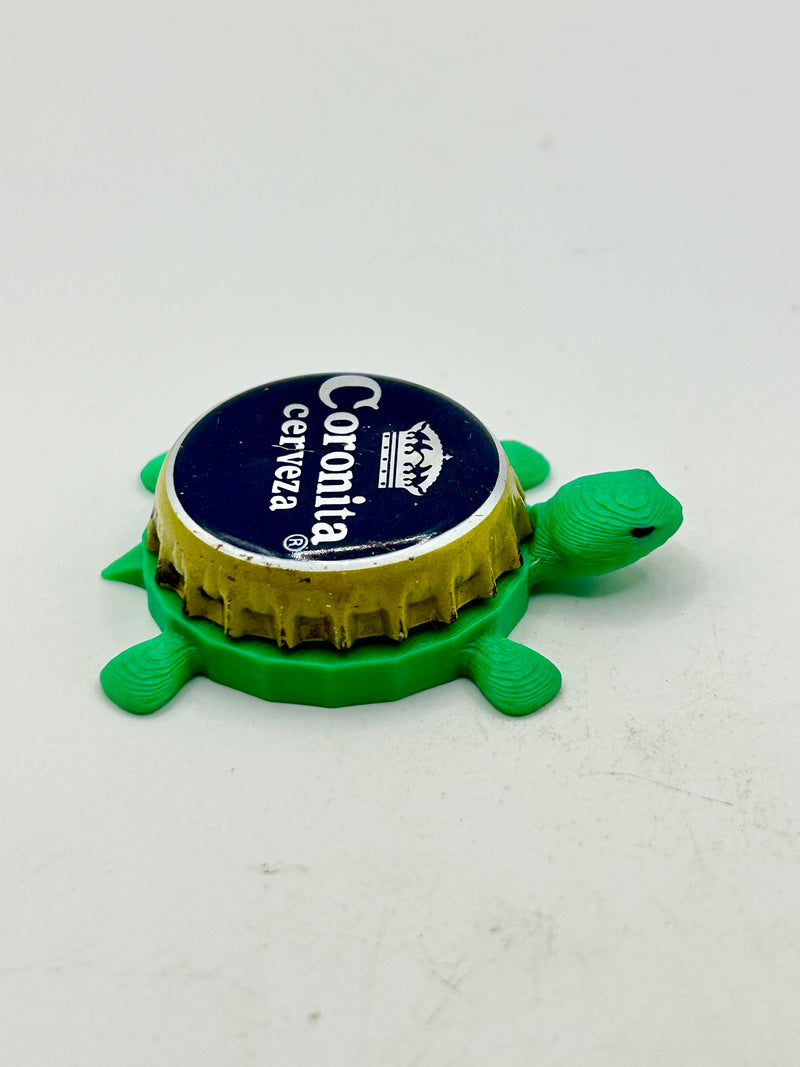Coronita Cerveza - Bottle Cap Magnet Turtle Shell Shocked Art