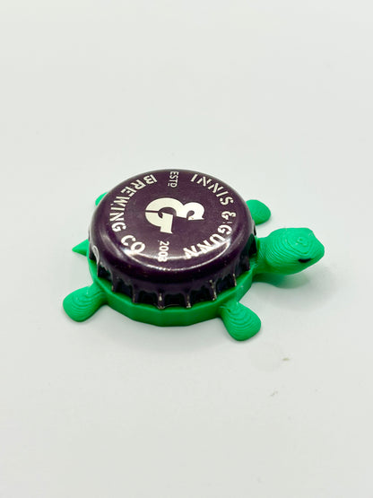 Innis & Gunn Brewing Co (Plum) - Bottle Cap Magnet Turtle Shell Shocked Art