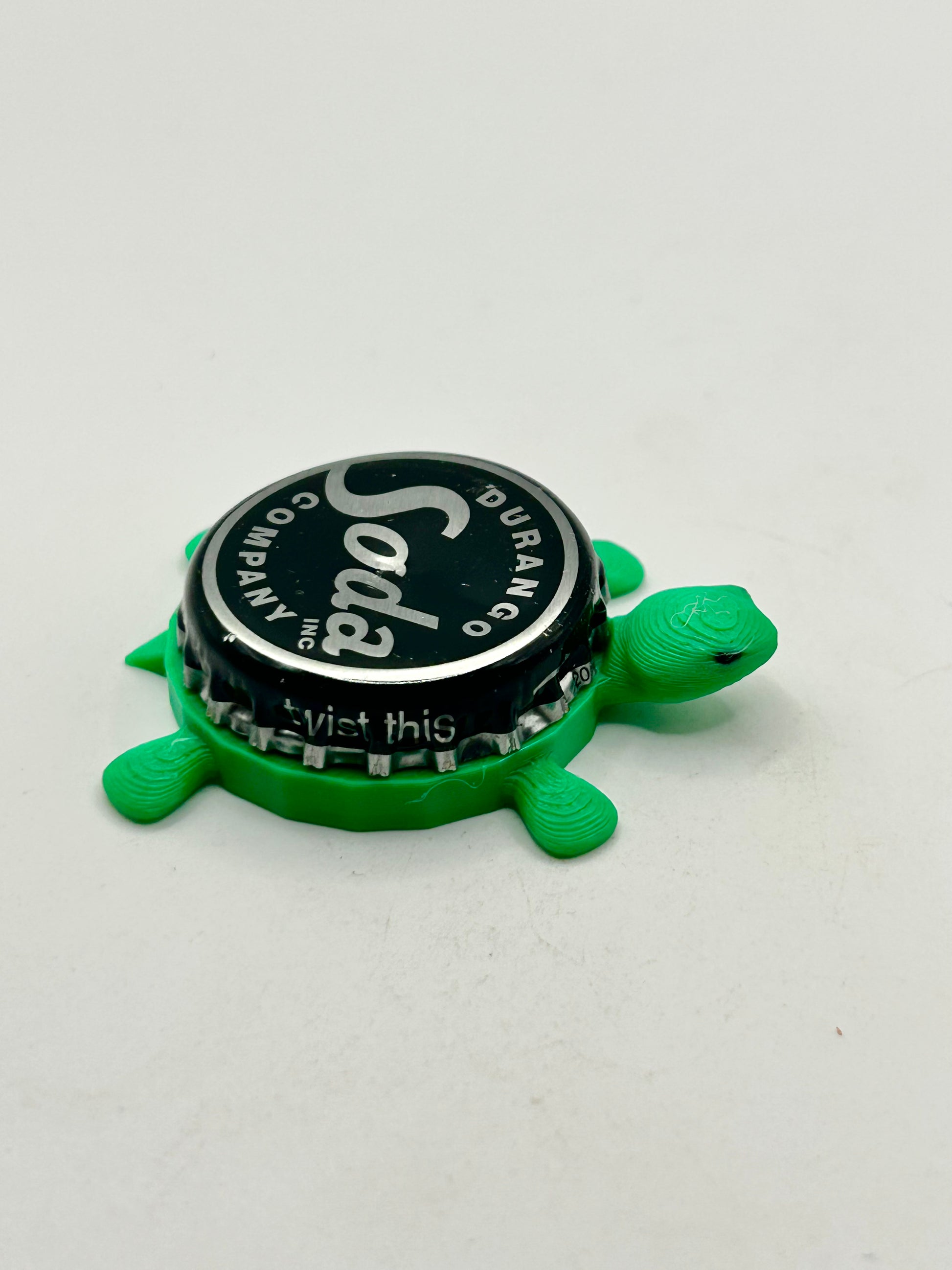 Durango Soda - Bottle Cap Magnet Turtle Shell Shocked Art