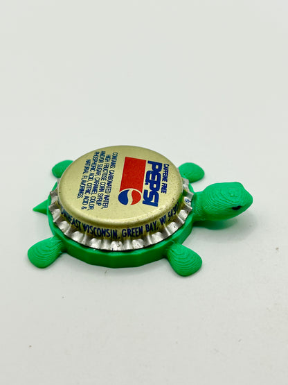 Pepsi (Caffeine Free) - Bottle Cap Magnet Turtle Shell Shocked Art