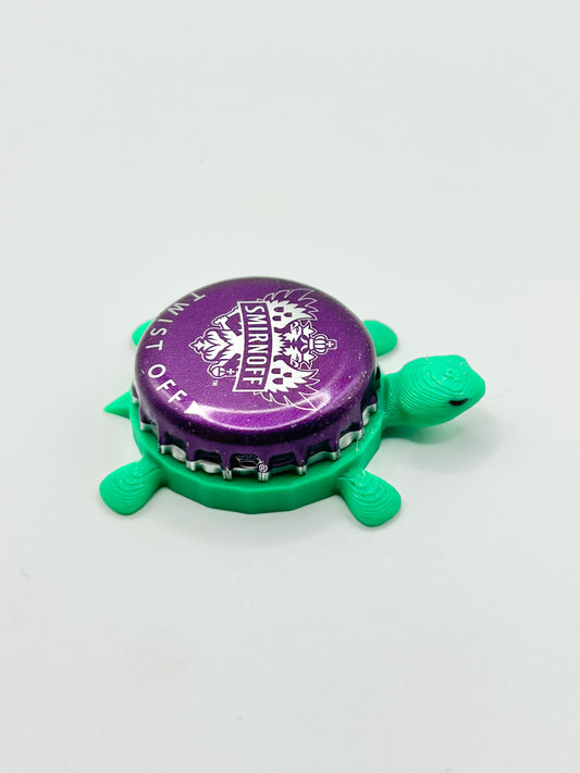 Smirnoff (Purple) - Bottle Cap Magnet Turtle