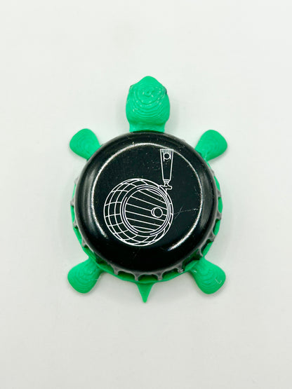 Jackie O’s Brewing - Bottle Cap Magnet Turtle Shell Shocked Art