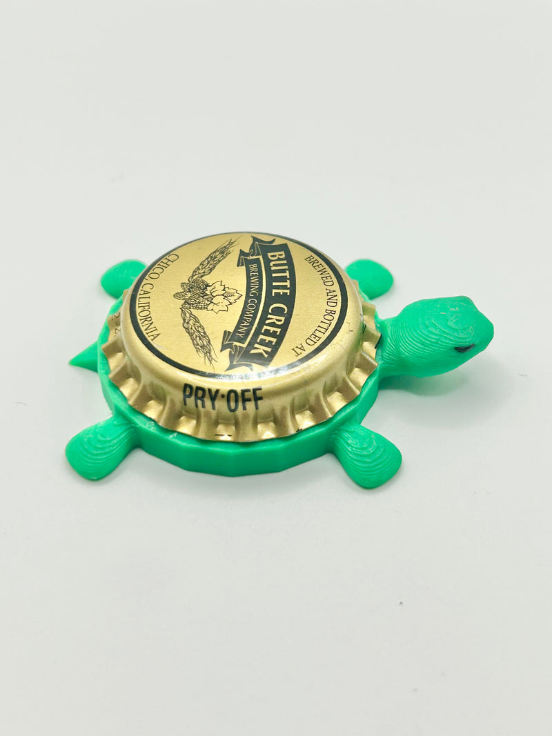 Butte Creek Brewing - Bottle Cap Magnet Turtle Shell Shocked Art