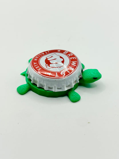 Brew Fist Italian Ales - Bottle Cap Magnet Turtle Shell Shocked Art