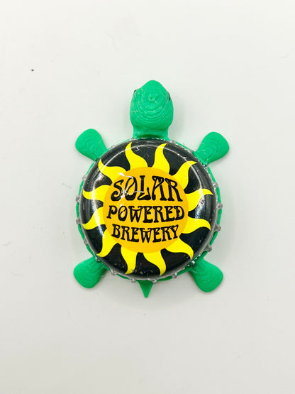 Anderson Valley Brewing Solar Powered Brewery - Bottle Cap Magnet Turtle Shell Shocked Art