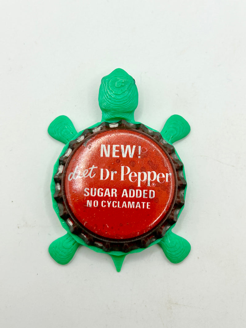 Diet Dr Pepper (Vintage) - Bottle Cap Magnet Turtle | Shell Shocked Art Shell Shocked Art