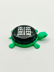 Beer From Around Here (Atlanta Brewing) - Bottle Cap Magnet Turtle Shell Shocked Art