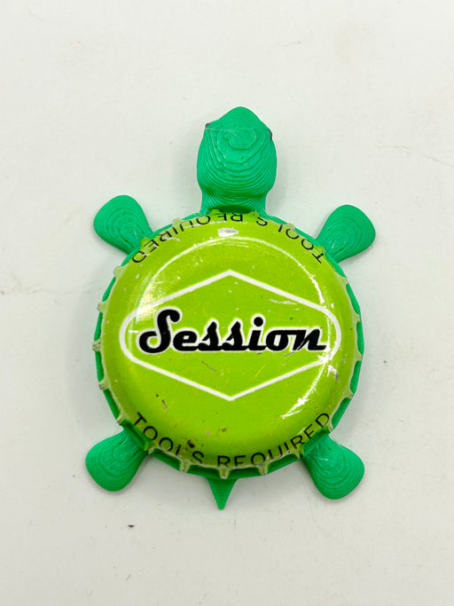 Full Sail Session (Green) - Bottle Cap Magnet Turtle Shell Shocked Art