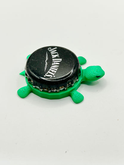 Jack Daniel’s - Bottle Cap Magnet Turtle Shell Shocked Art