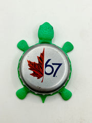 Molson Beer (Leaf, 67) - Bottle Cap Magnet Turtle Shell Shocked Art