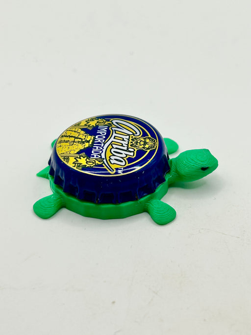 Arriba Importada (El Salvador) - Bottle Cap Magnet Turtle Shell Shocked Art