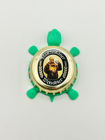 Franziskaner Weissbier (Oval) - Bottle Cap Magnet Turtle Shell Shocked Art