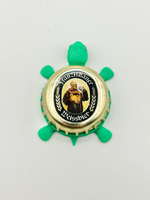 Franziskaner Weissbier (Oval) - Bottle Cap Magnet Turtle Shell Shocked Art
