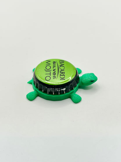 Bacardi Silver Mojito - Bottle Cap Magnet Turtle Shell Shocked Art
